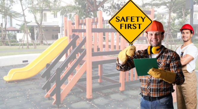 Safety First Playground Sign